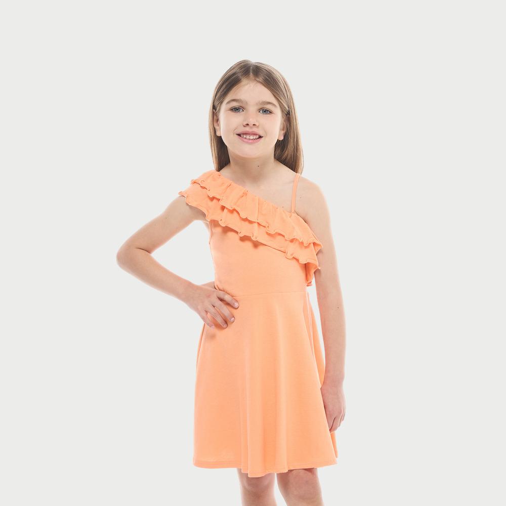 One-Shoulder Ruffle Dress