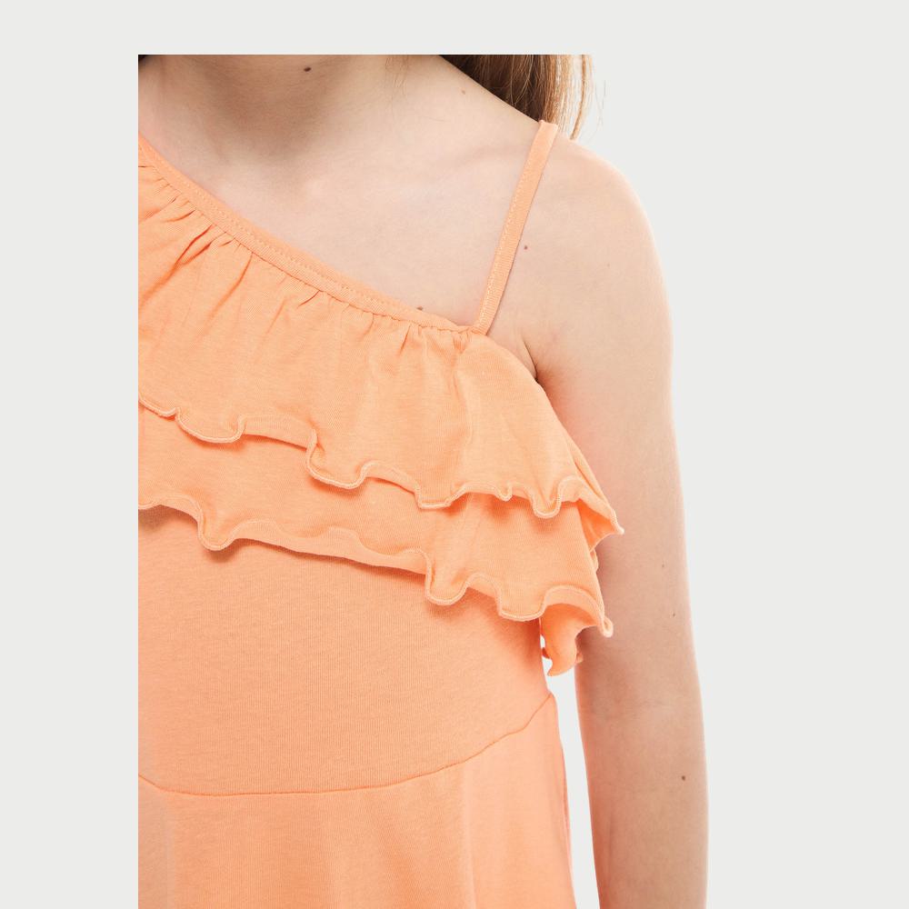 One-Shoulder Ruffle Dress