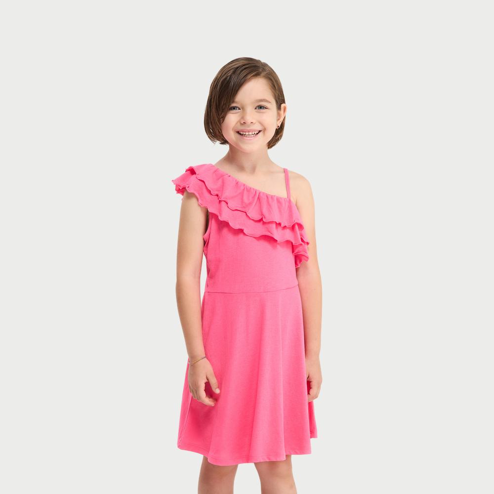 One-Shoulder Ruffle Dress