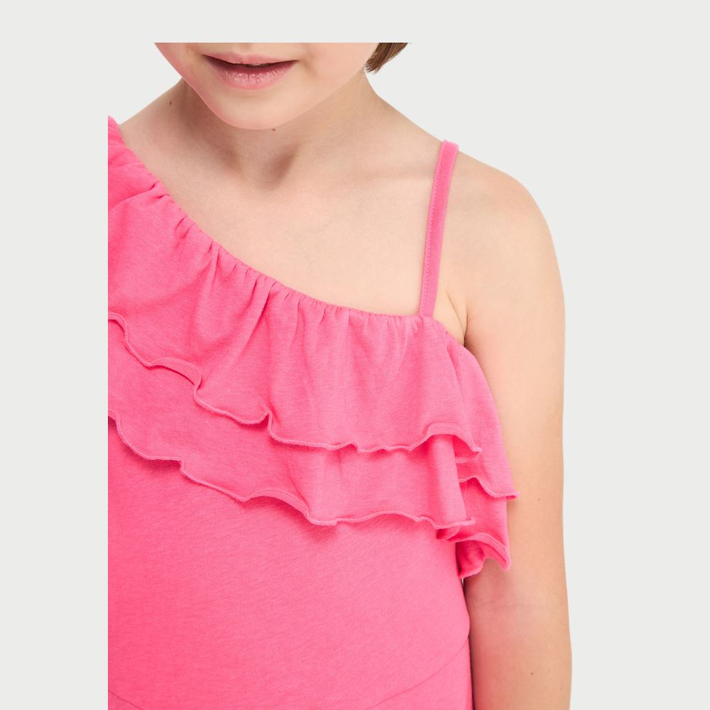 One-Shoulder Ruffle Dress