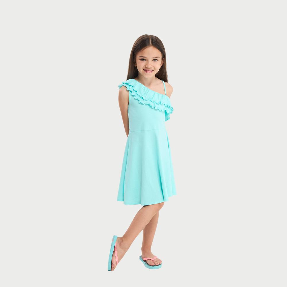 One-Shoulder Ruffle Dress