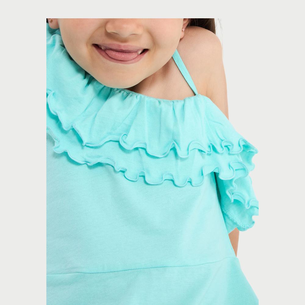 One-Shoulder Ruffle Dress