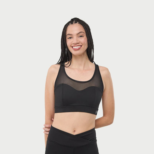 Bra Top with Transparent Inserts