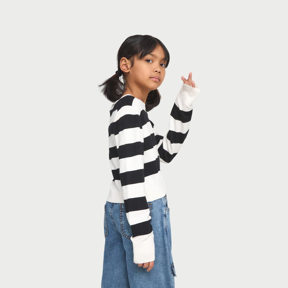 Striped Crew Neck Long Sleeve Top