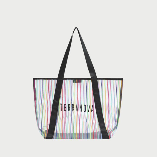 Logo Striped Shopper Bag