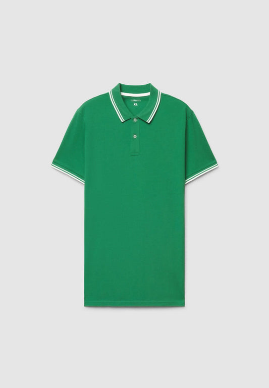 Men's Contrasting Trim Polo T-Shirt