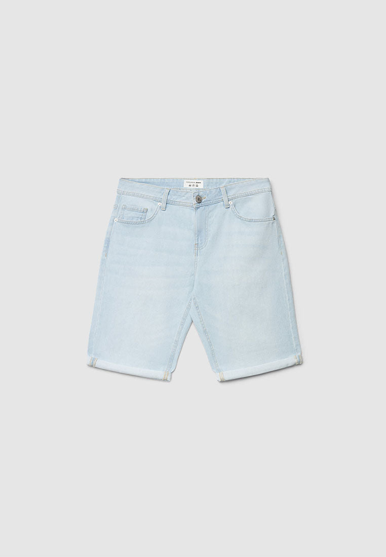Men's Cuffed Denim Shorts