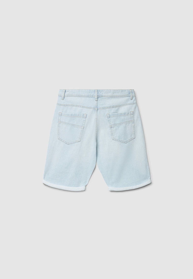 Men's Cuffed Denim Shorts