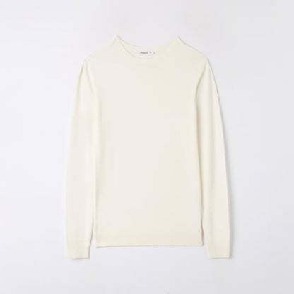 Viscose Solid Color Crew Neck Sweater