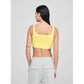 Square Neck Cropped Fit Bra Top