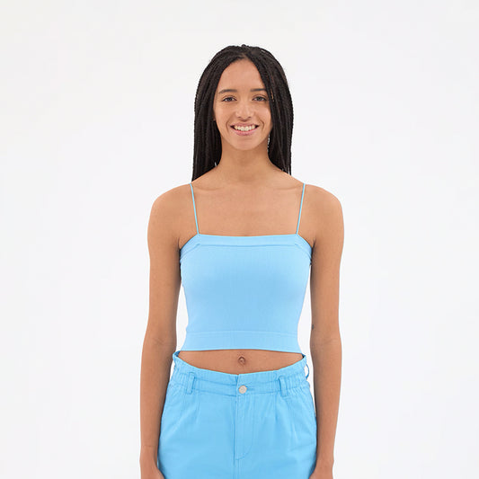 Thin Strap Bandeau Crop Top