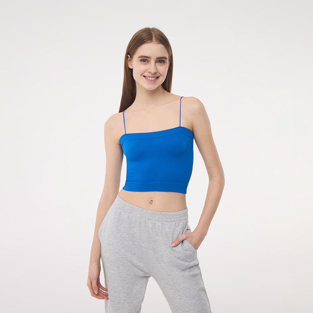 Thin Strap Bandeau Crop Top