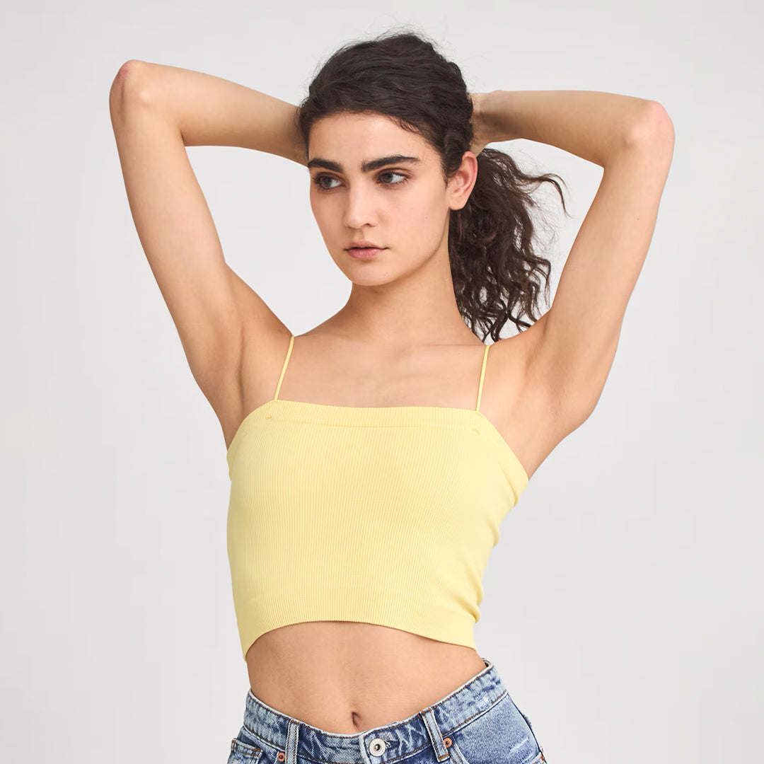 Thin Strap Bandeau Crop Top