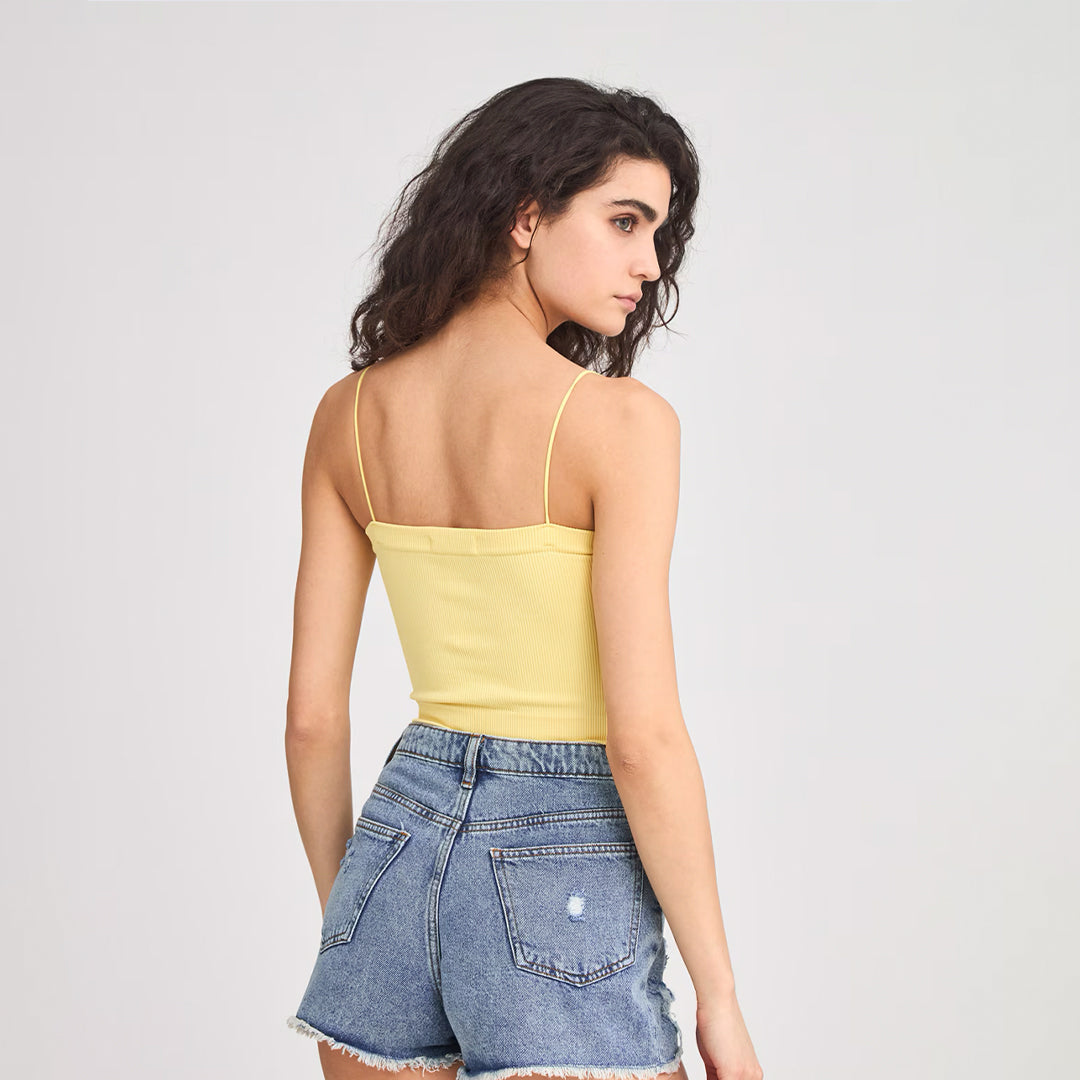 Thin Strap Bandeau Crop Top