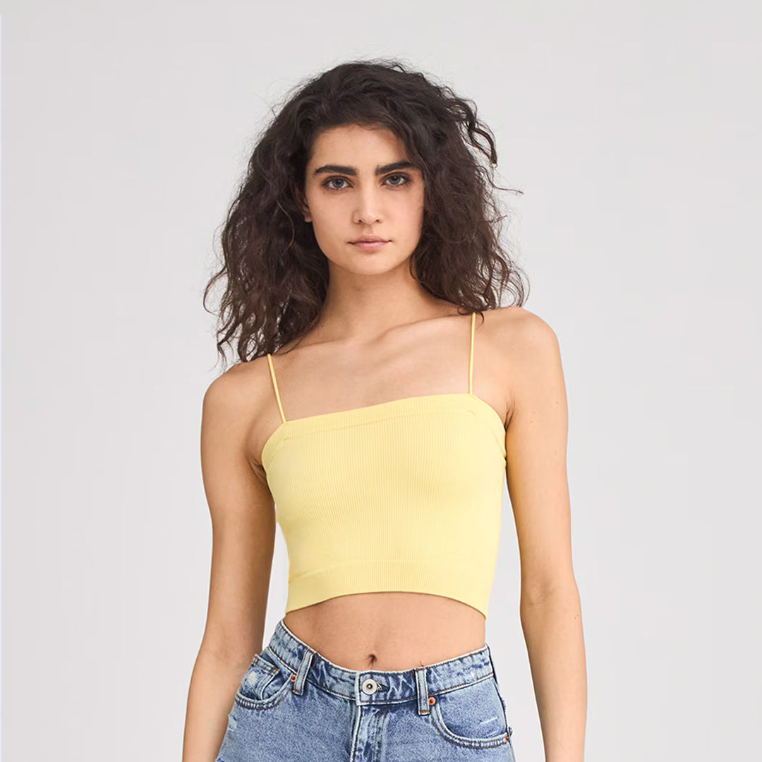 Thin Strap Bandeau Crop Top