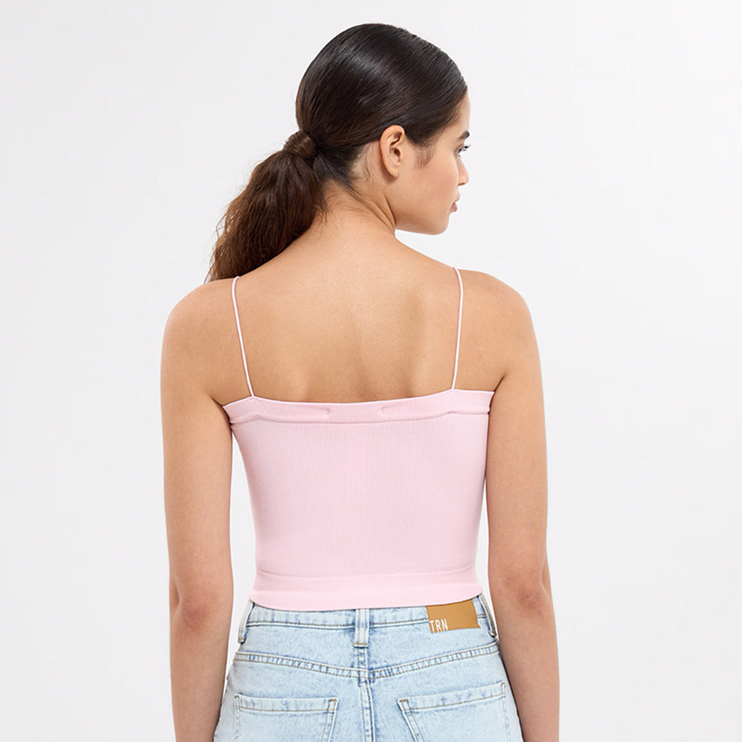 Thin Strap Bandeau Crop Top