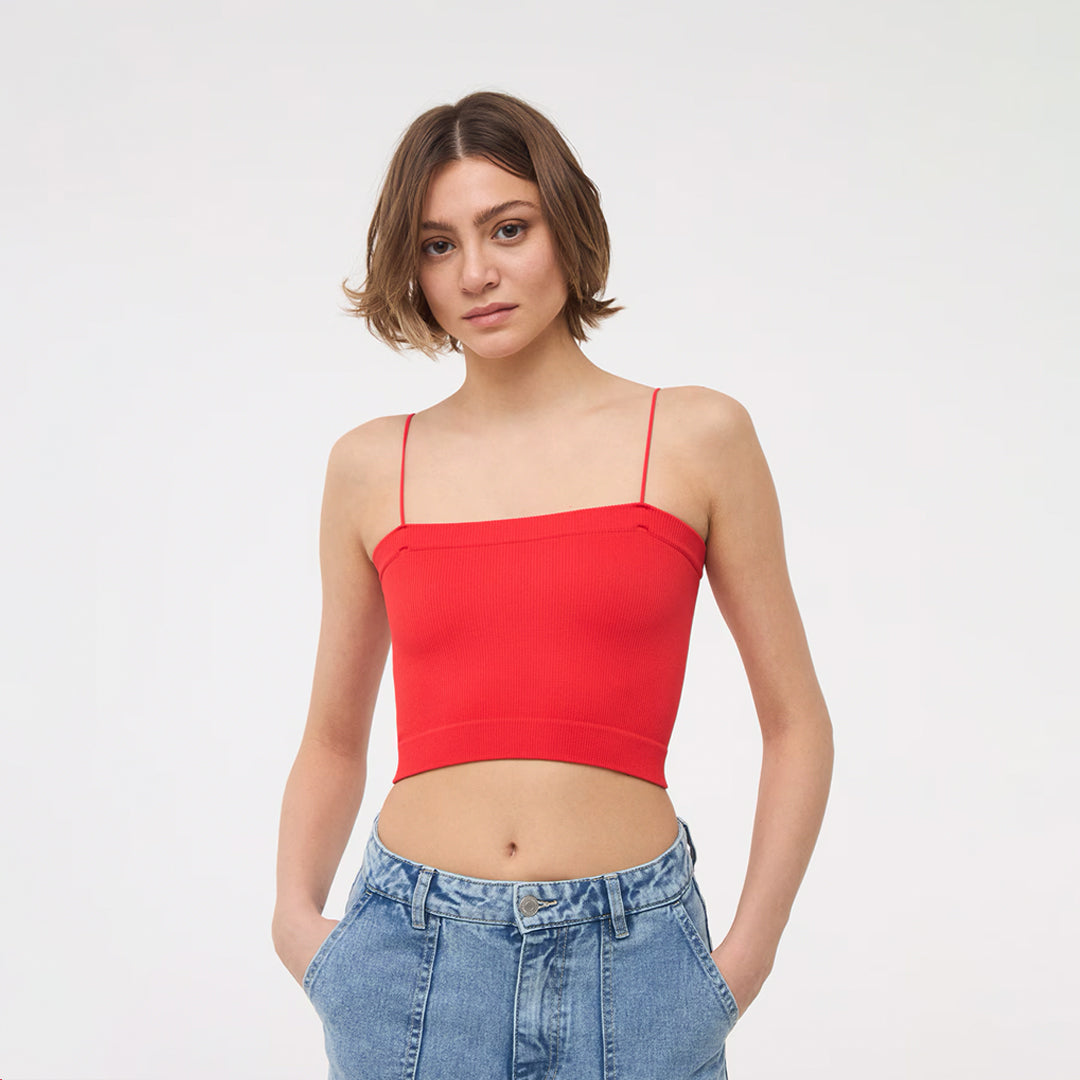 Thin Strap Bandeau Crop Top