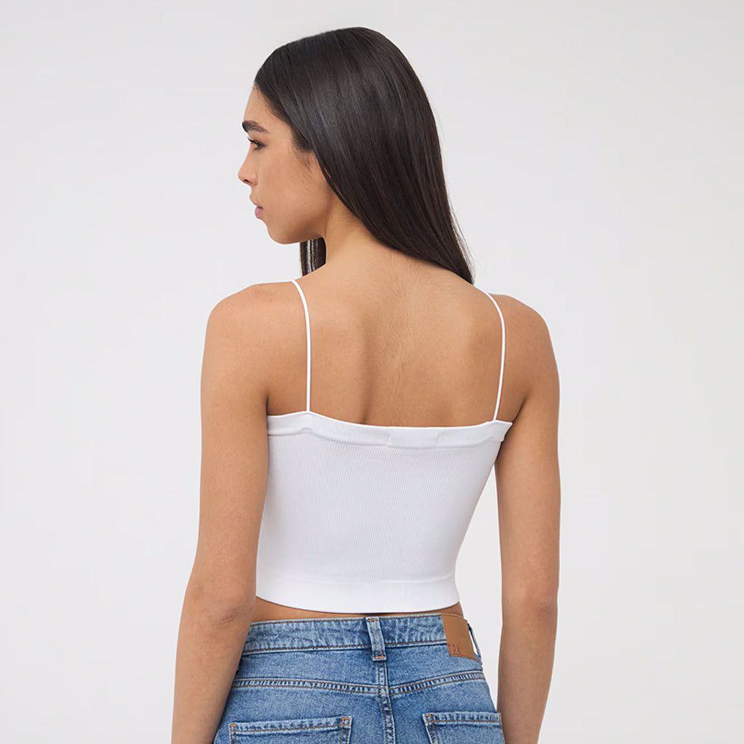 Thin Strap Bandeau Crop Top