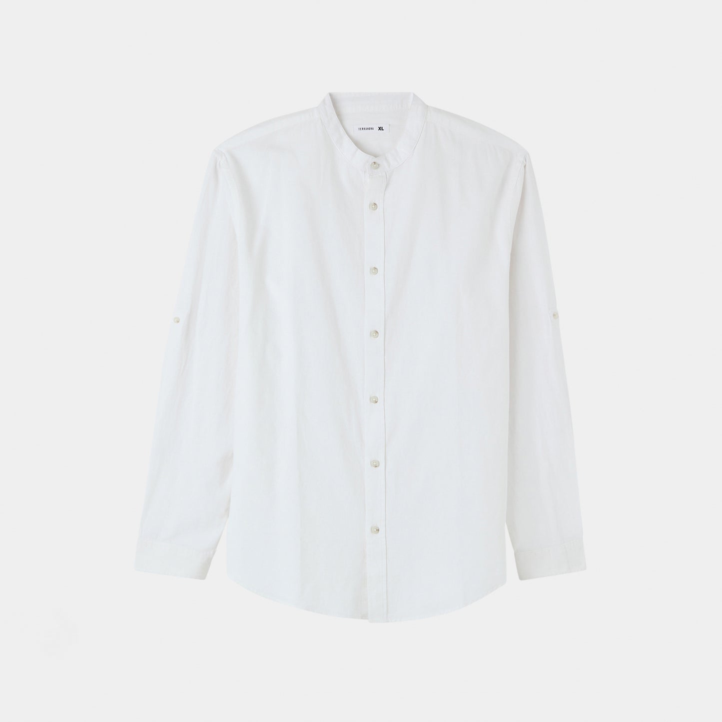 Mandarin Collar Long Sleeve Shirt