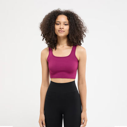 Solid Color Seamless Bra Top