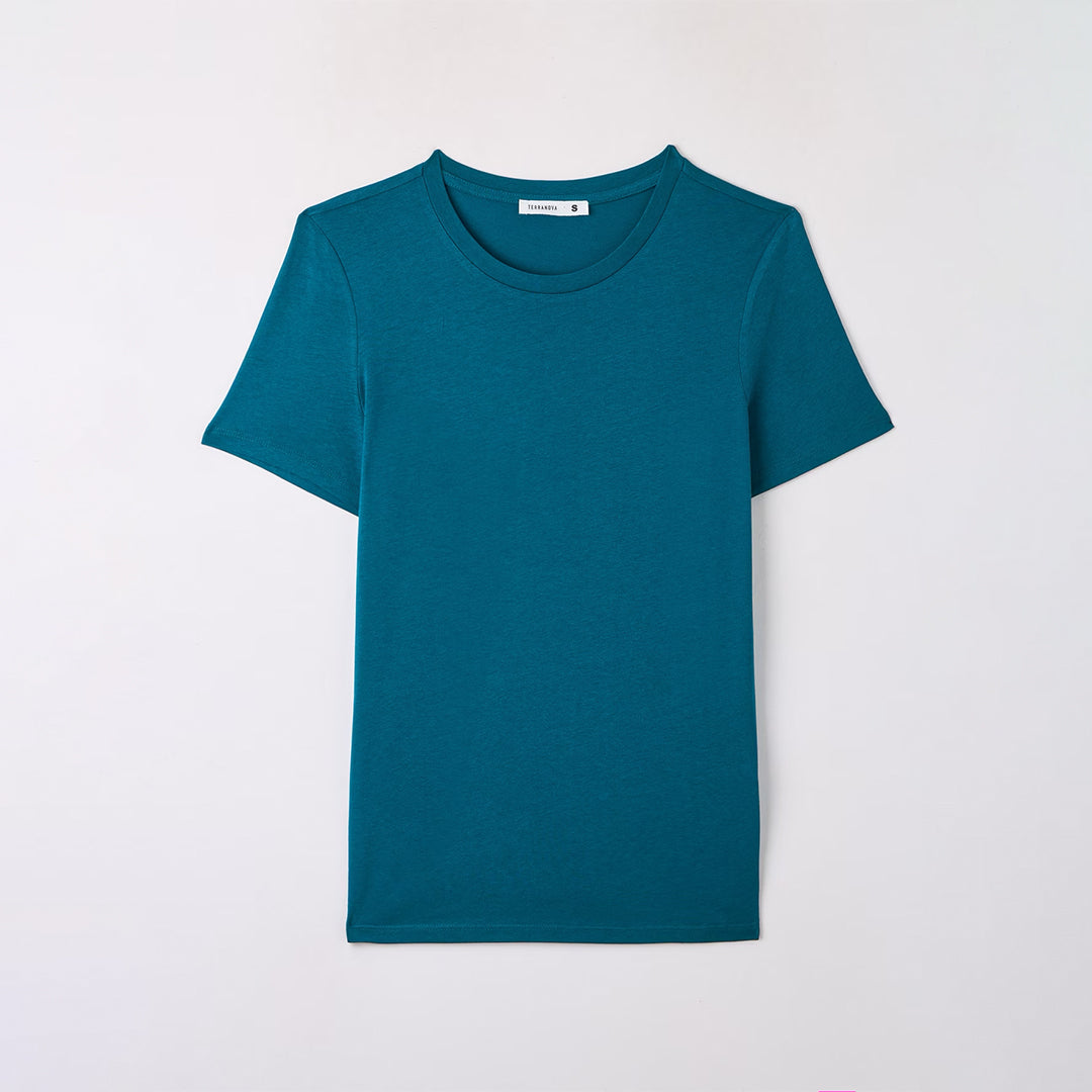 Solid Color Crew Neck T-Shirt