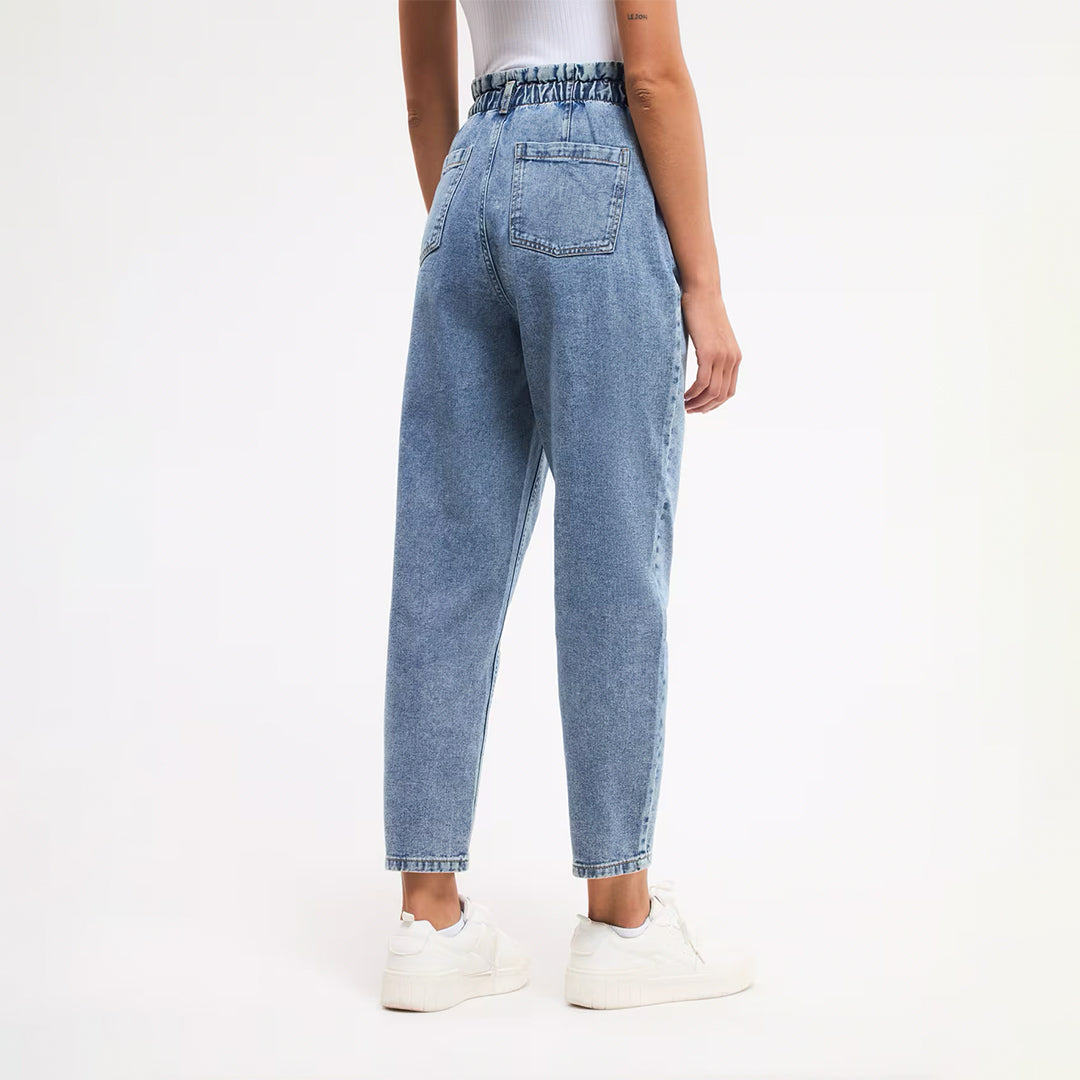 Wide Leg Jeans with Rips