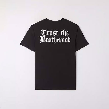 Gothic Lettering Crew Neck T-Shirt