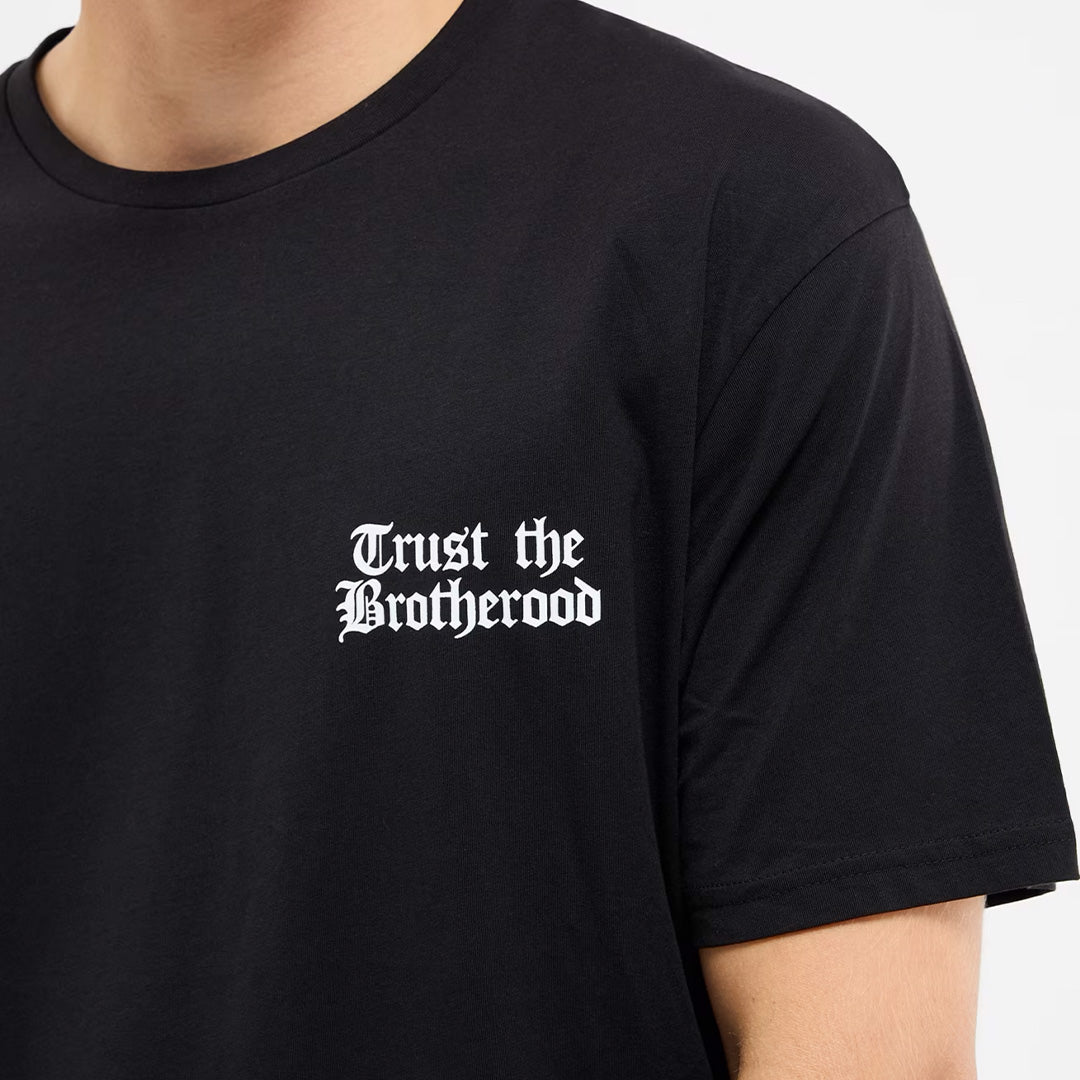 Gothic Lettering Crew Neck T-Shirt