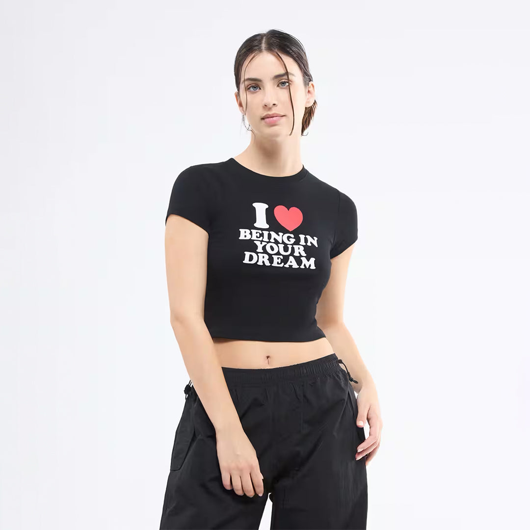 Written Cropped T-Shirt