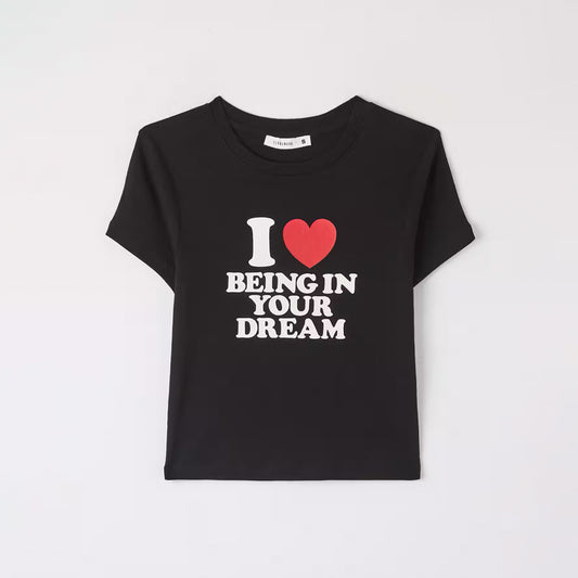 Written Cropped T-Shirt