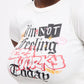 Graffiti Print Crop Crew Neck T-Shirt
