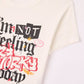 Graffiti Print Crop Crew Neck T-Shirt