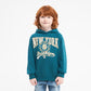 Varsity-Style Prints Hooded Sweatshirt
