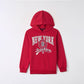 Varsity-Style Prints Hooded Sweatshirt