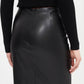 Leather Effect Skirt with Slit