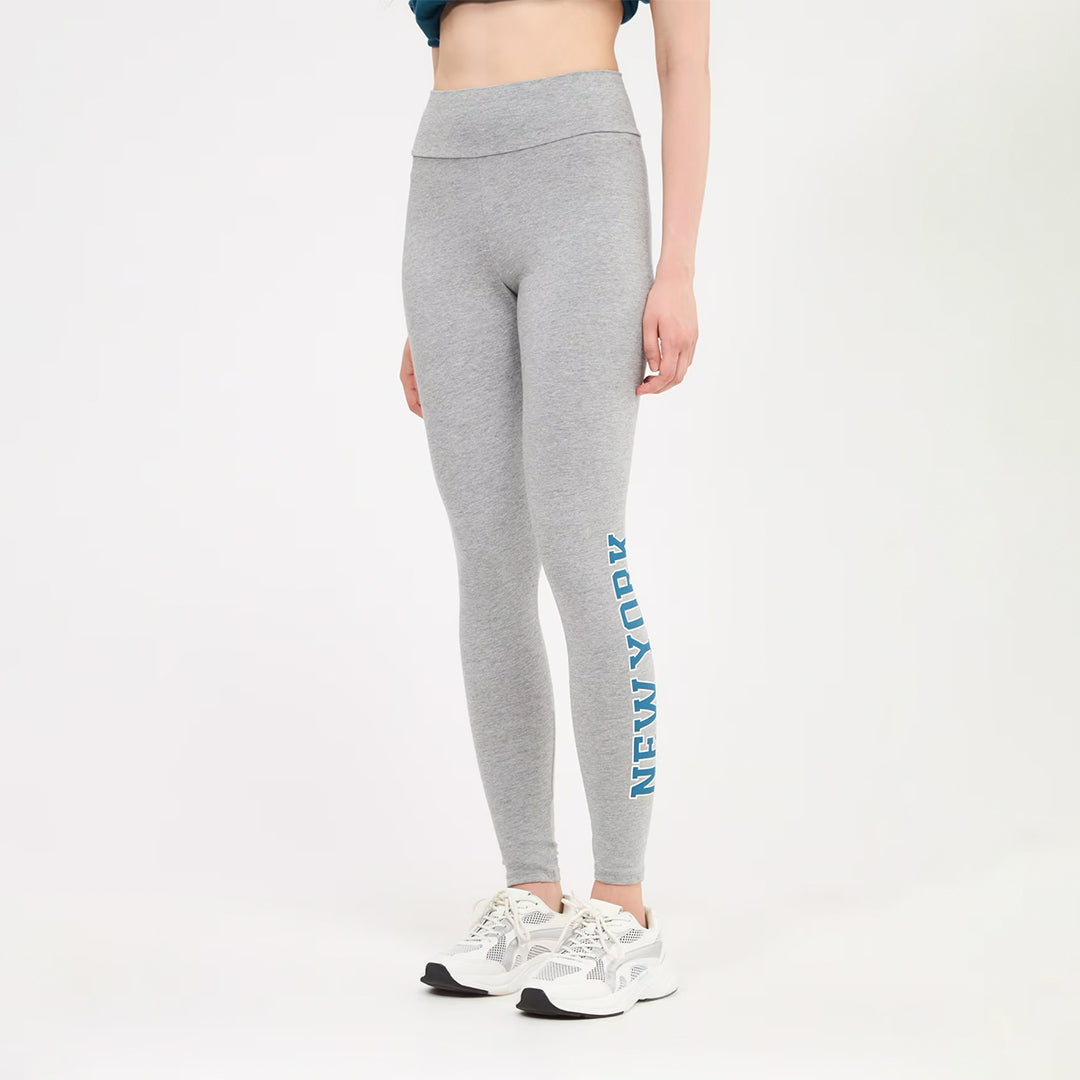 Long High-Waisted Leggings with Lettering