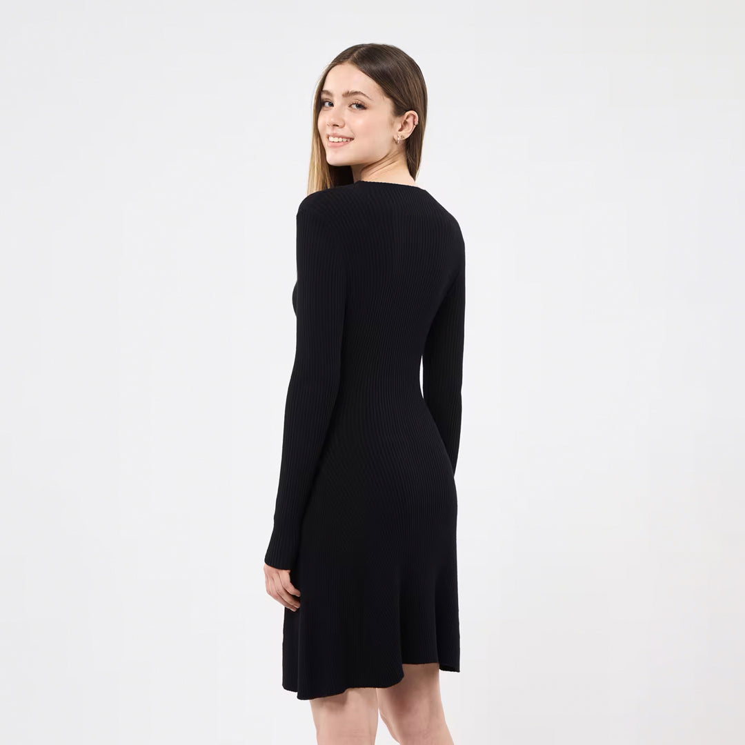 Basic black 2024 skater dress