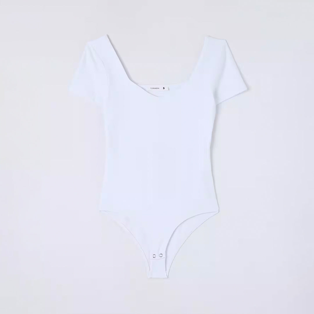 Crew Neck Short Sleeve Bodysuit