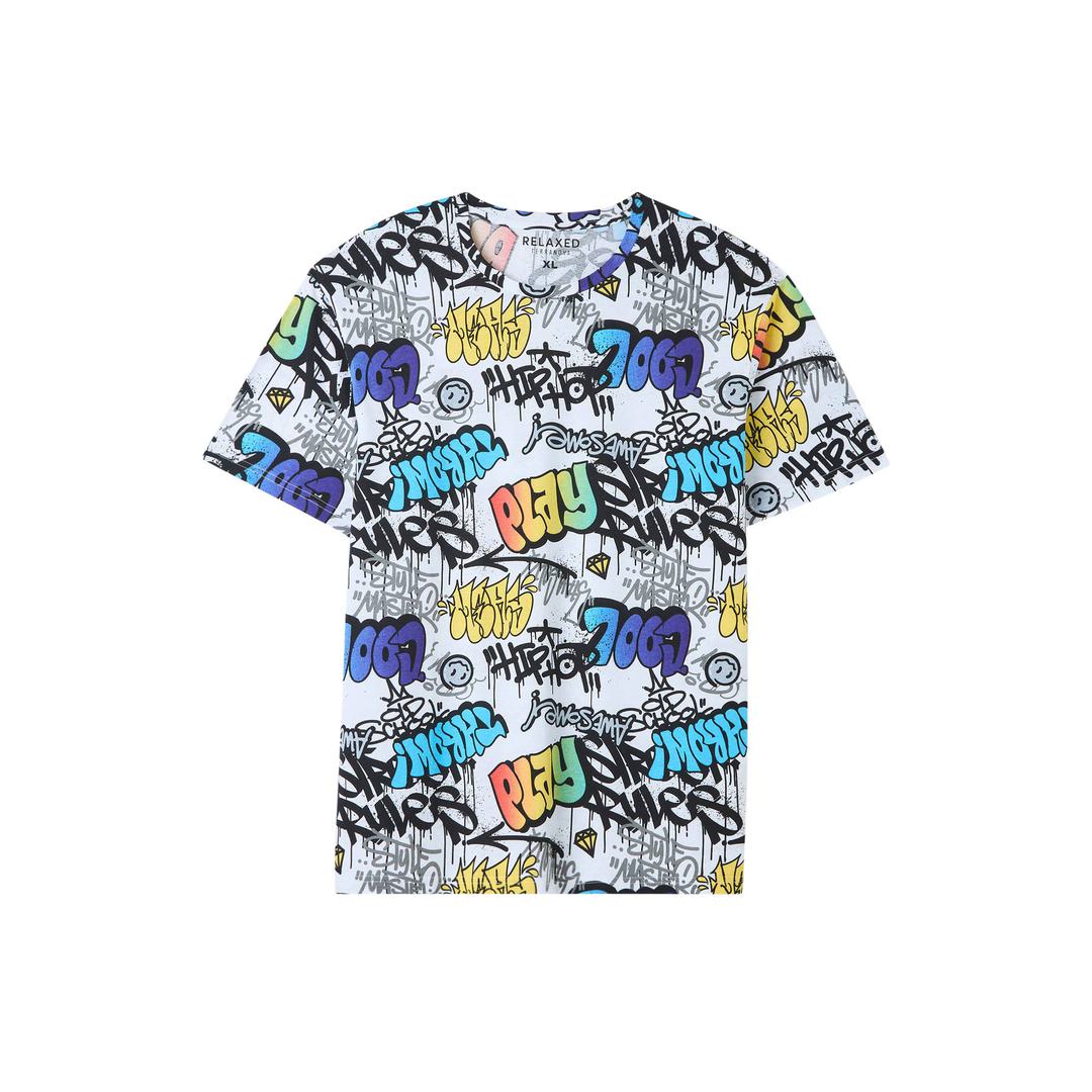 All-Over Graffiti Short Sleeve T-Shirt