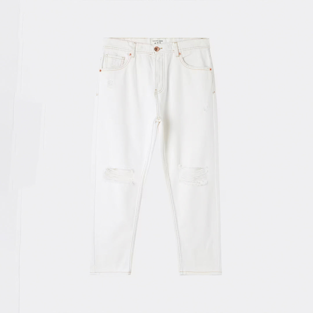 Straight Leg with Tears Jeans