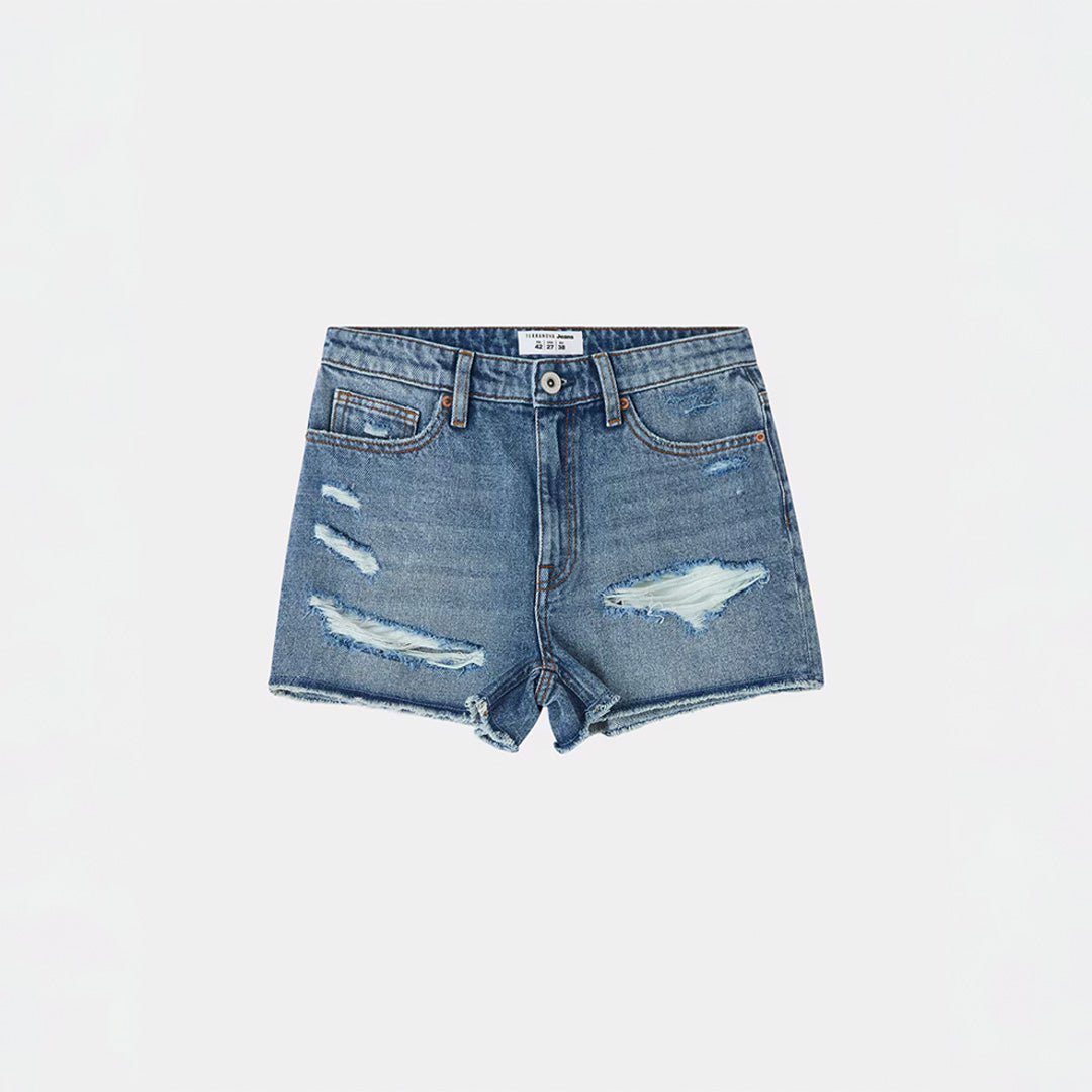 Denim Shorts with Tears