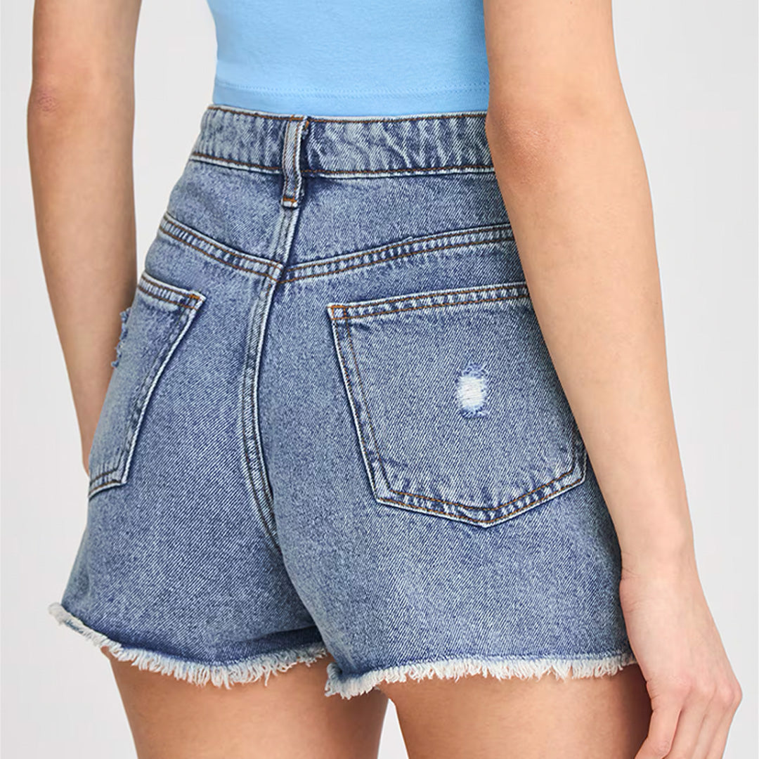 Denim Shorts with Tears