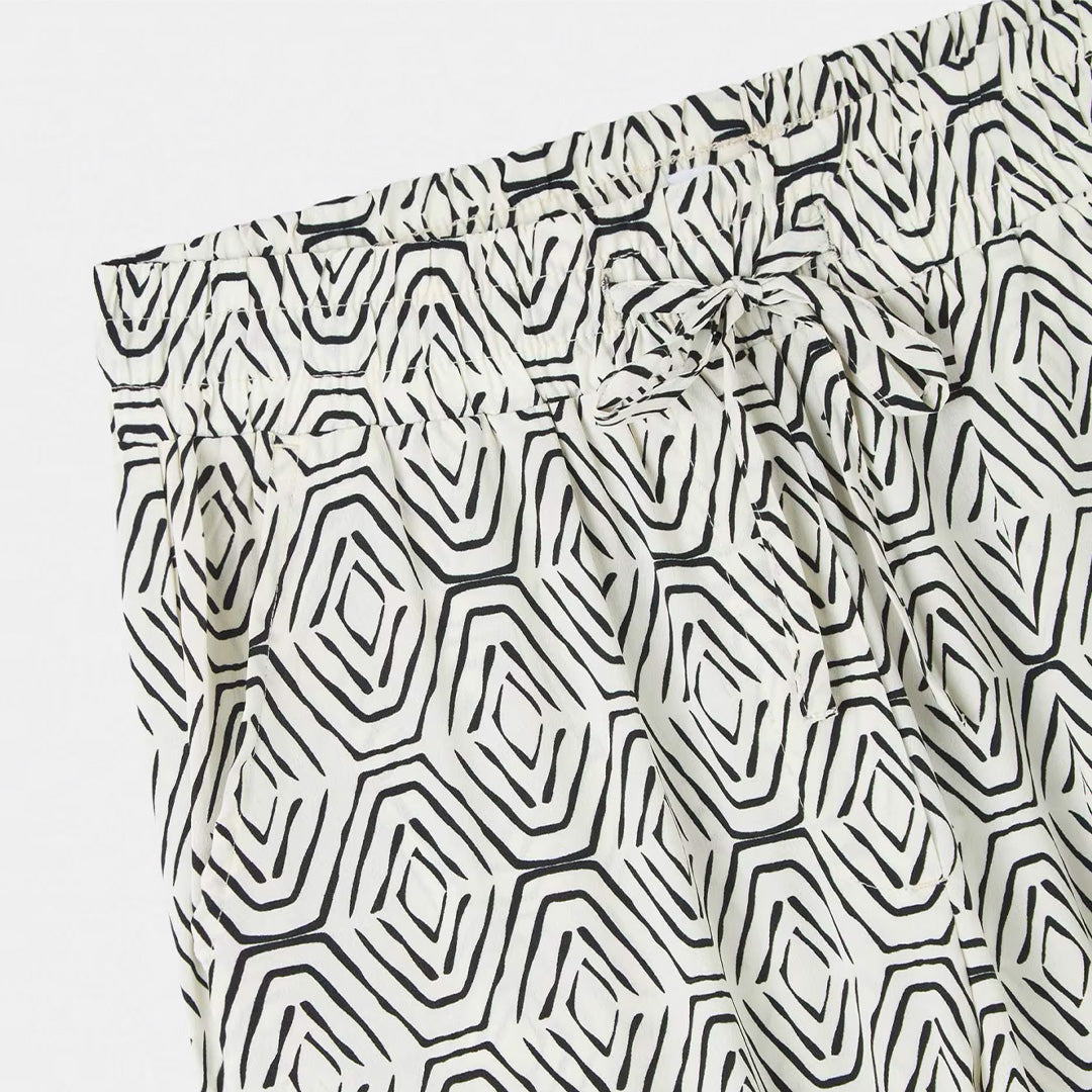 Drawstring Patterned Trousers