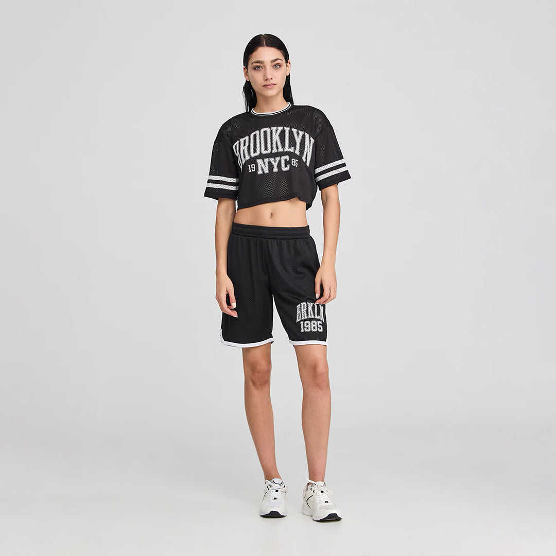 Crew Neck Short Sleeve Mesh T-Shirt