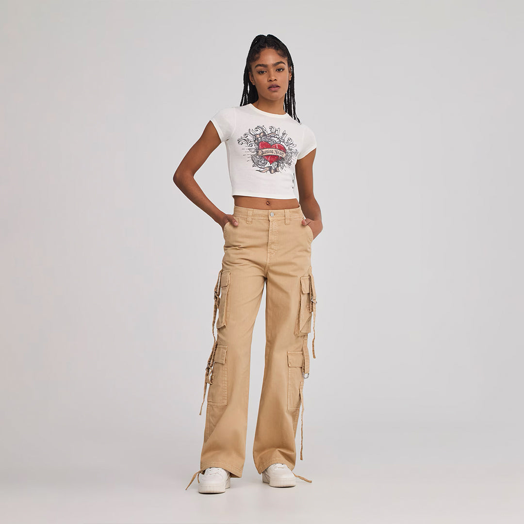 Crew Neck Cropped T-Shirt