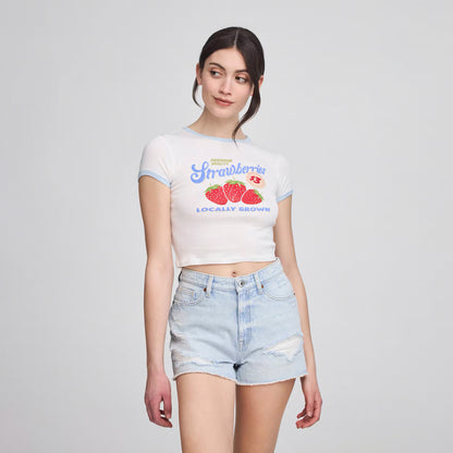 Cropped Short Sleeve T-Shirt