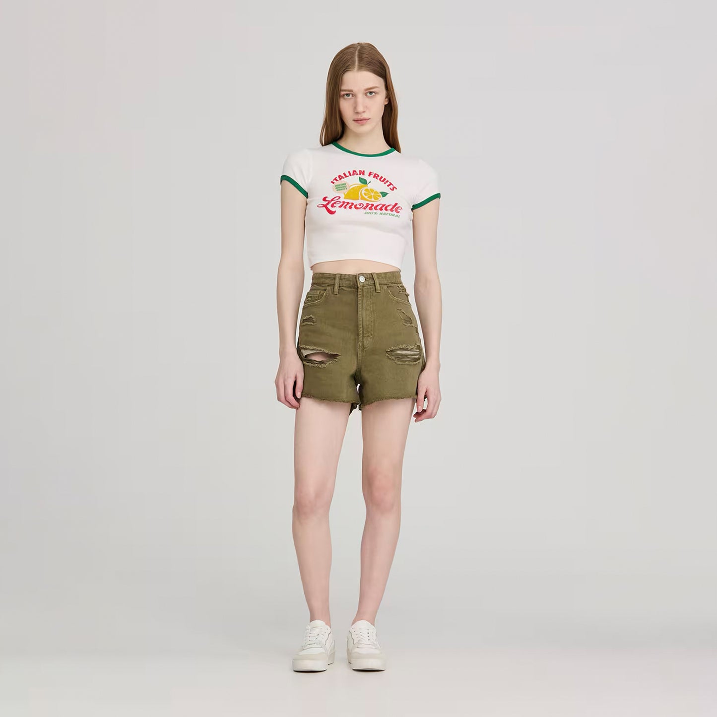 Cropped Short Sleeve T-Shirt