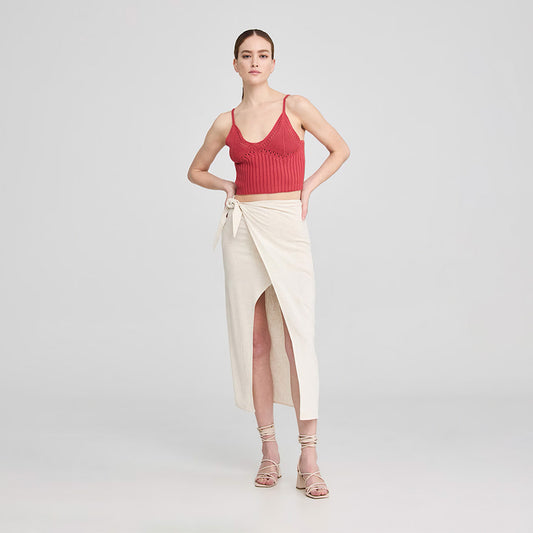Sarong Long Linen Skirt