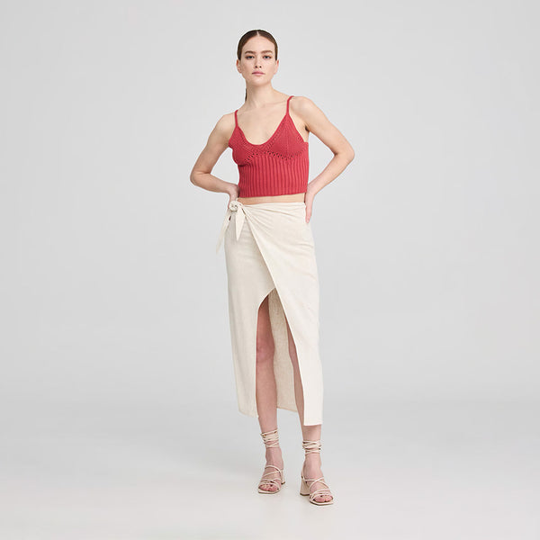 Sarong Long Linen Skirt
