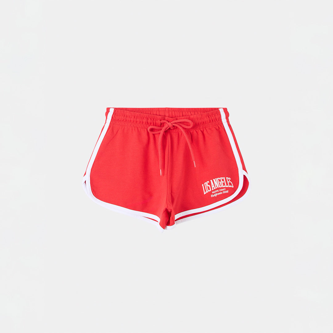 Drawstring Waist with Contrasting Profile Shorts